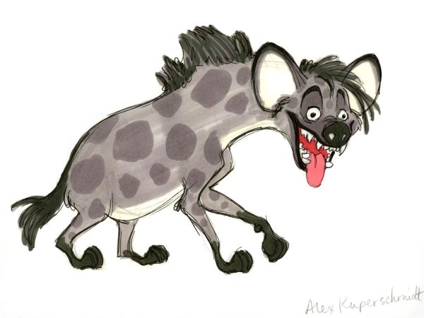 Литография гиены