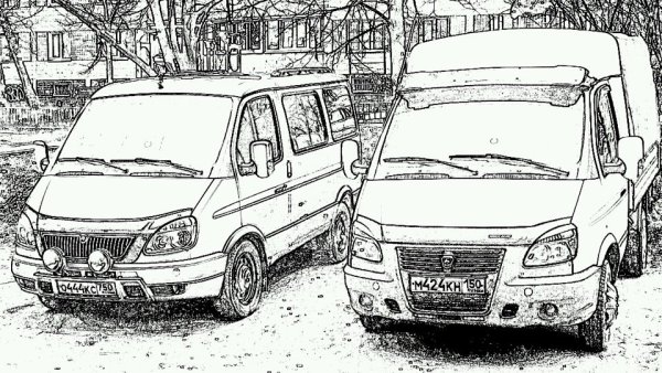 Газель карандашом сбоку