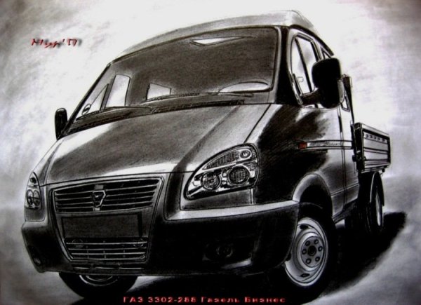 Рисование машин газели Некст