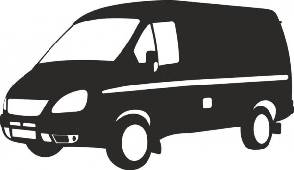 Грузовая Газель вектор сзади