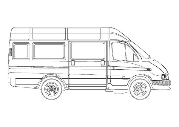 Газель Некст фургон вектор