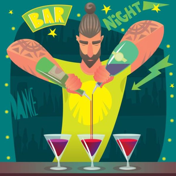 День бармена карикатура