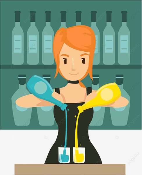 Бармен вектор