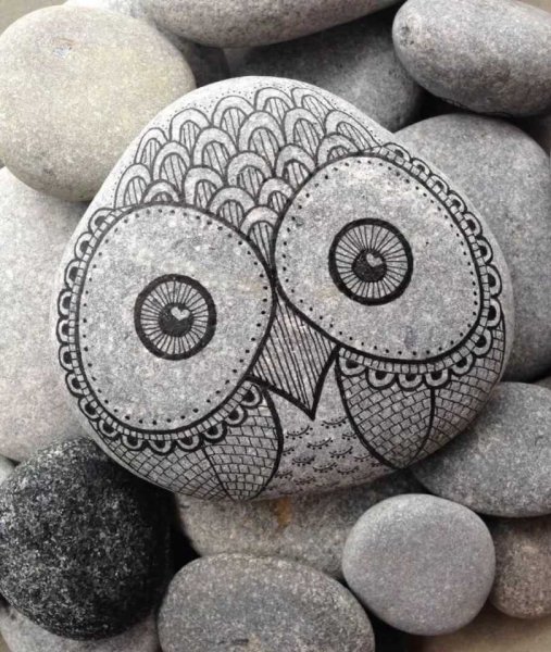 Рисование на камушках для детей