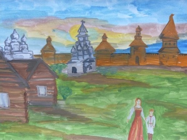 Рисование древнего города