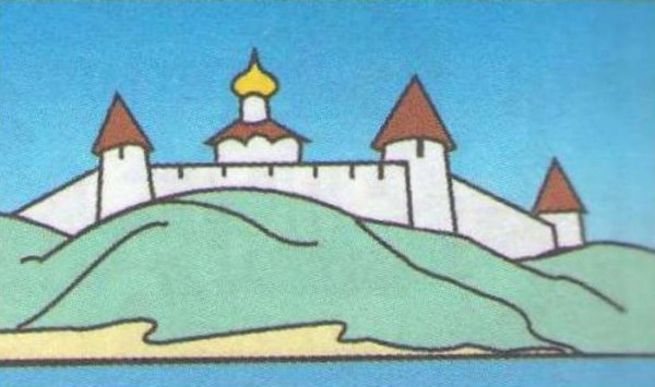 Древнерусский город-крепость изо 4