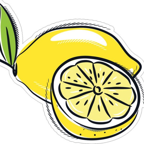 Лимон акварелью референс