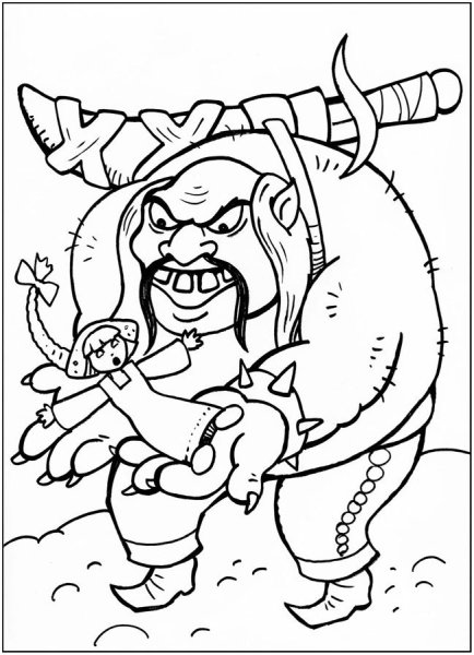 Соловей разбойник рисунок карандашом