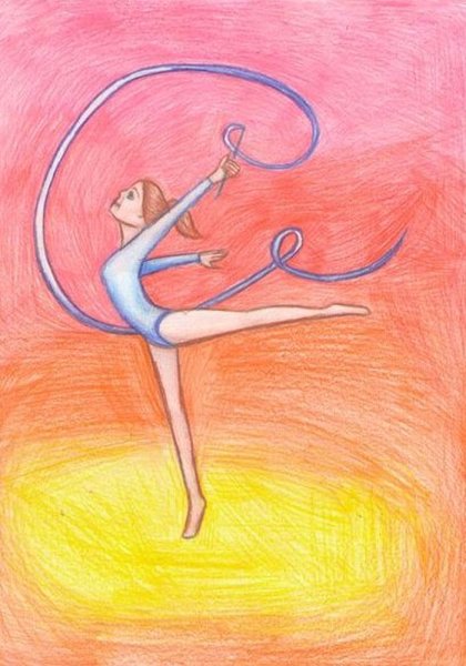 Нарисовать гимнастку