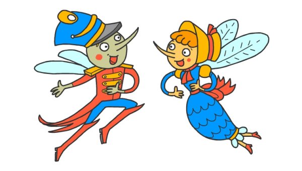 Герои сказки Муха Цокотуха