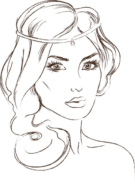 Женское лицо рисунок
