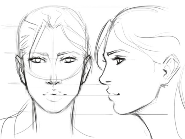 Женское лицо референс для рисования