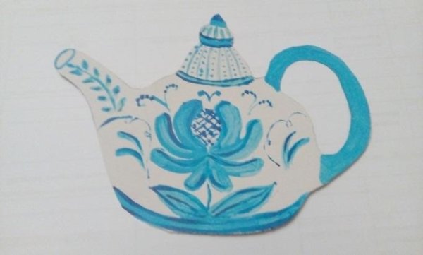 Рисование посуда Гжель подготовительная группа