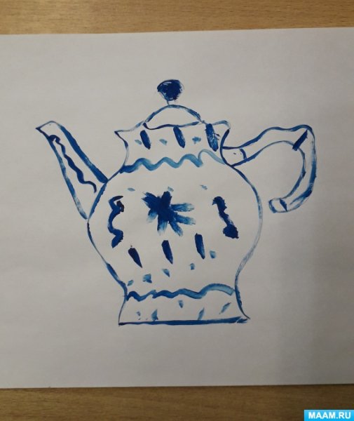 Гжель рисунок для детей