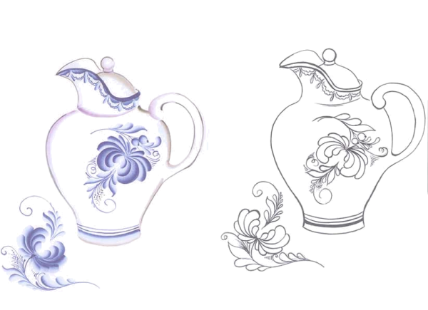 Чайник с узорами