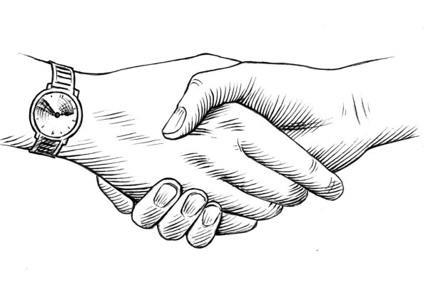 Нарисовать рукопожатие