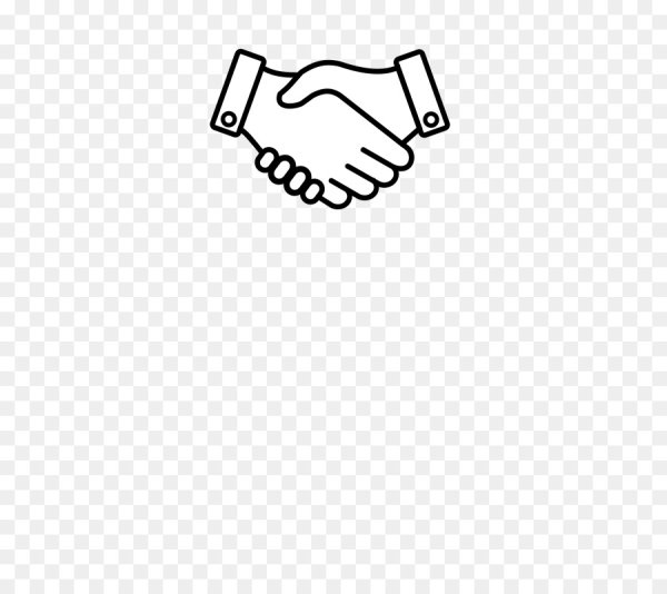 Рукопожатие на белом фоне