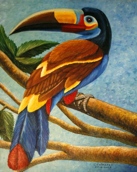 Тропические птицы живопись