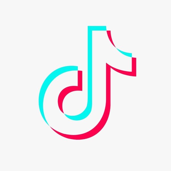 Значок тик ток на белом фоне