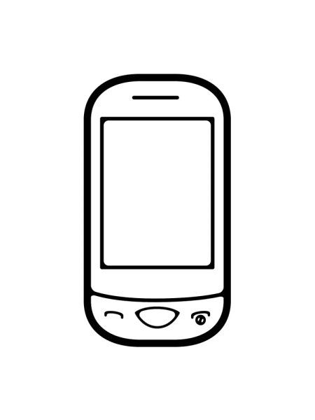 Мобильный телефон раскраска