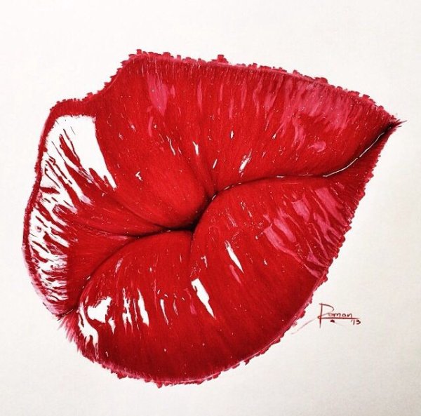 Губки нарисованные