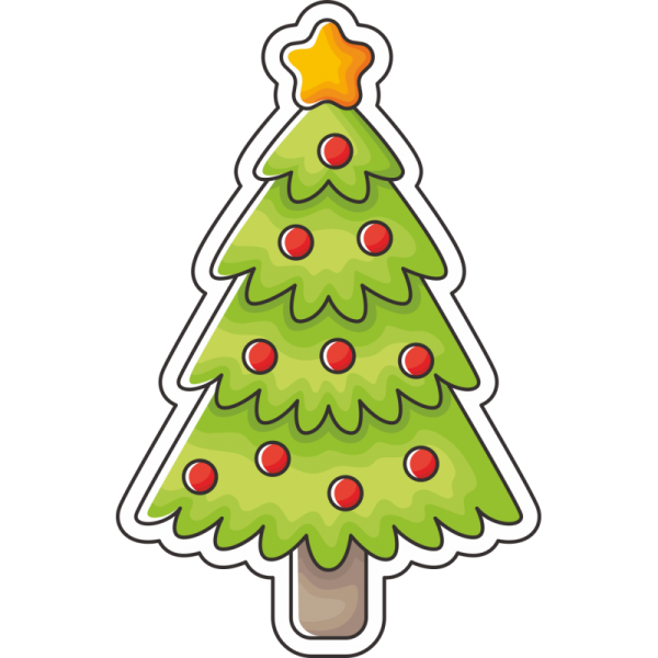 Раскраска елочка Новогодняя