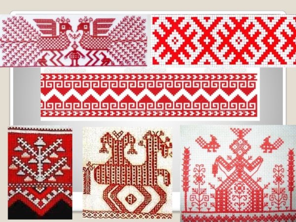 Образы и мотивы в русской народной вышивки