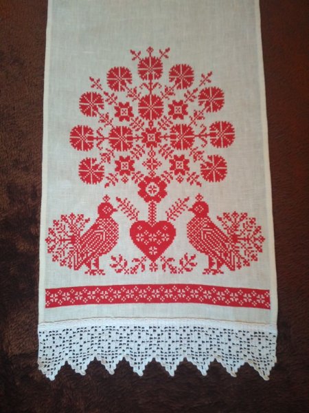 Русские народные вышивки на полотенце