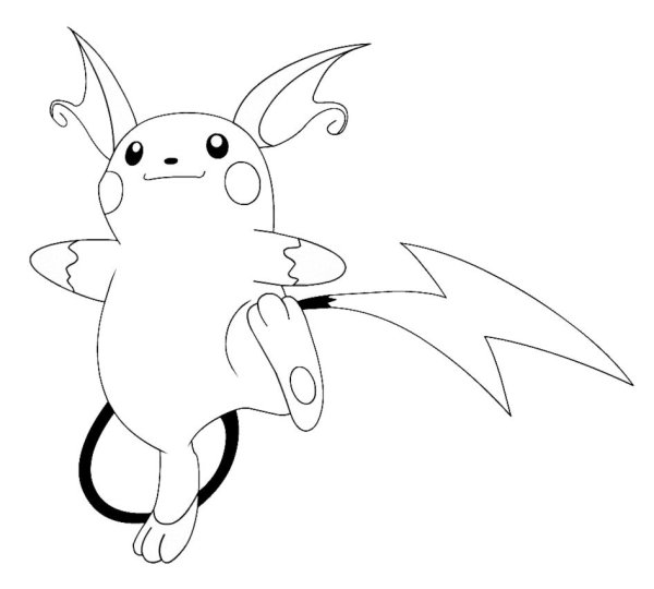 Раскраска Pokemon Raichu