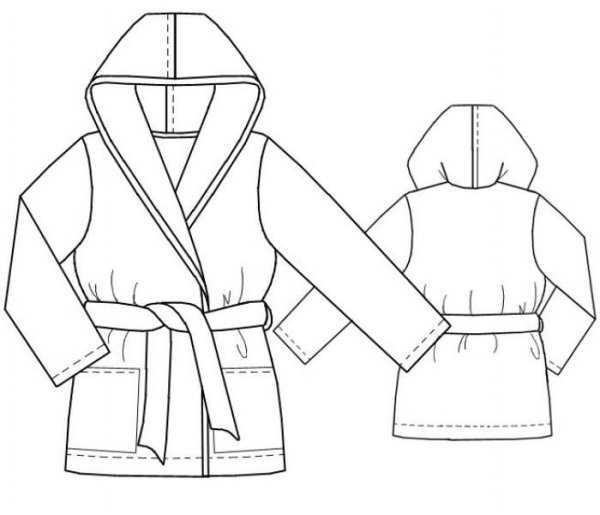 Технический эскиз халата