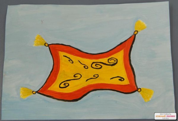 Ковер самолет рисовать