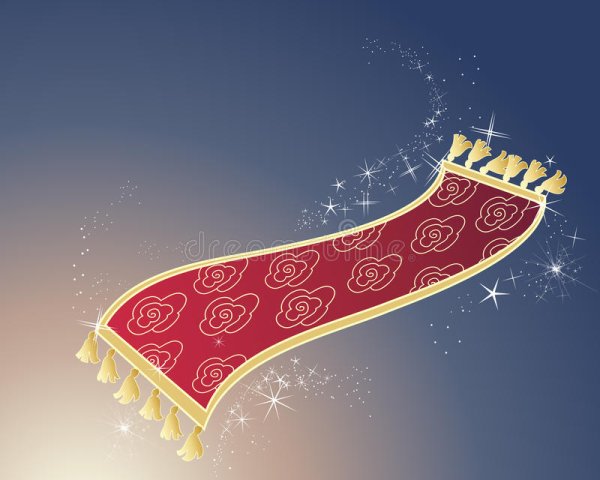 Ковер самолет на прозрачном фоне