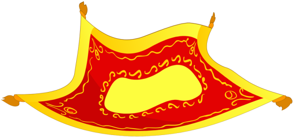 Ковер самолет на прозрачном фоне