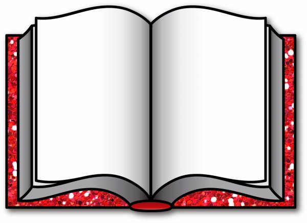 Развернутая книга на прозрачном фоне