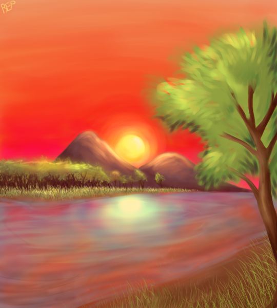 Иллюстрация на тему летний вечер