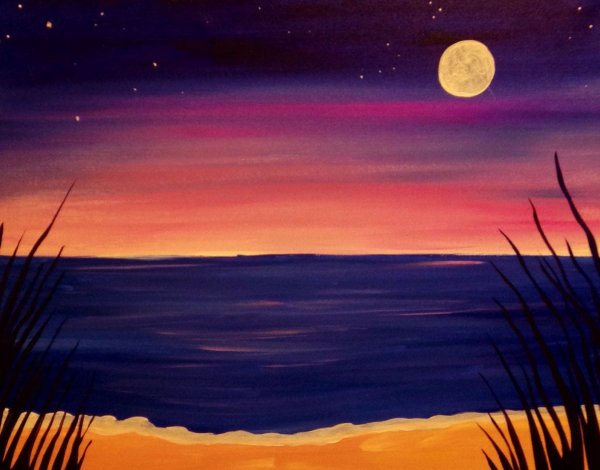 Пейзажи гуашью легкие