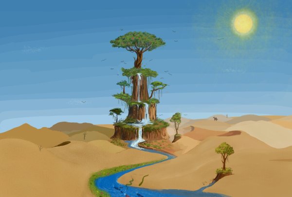 Нарисовать пустыню