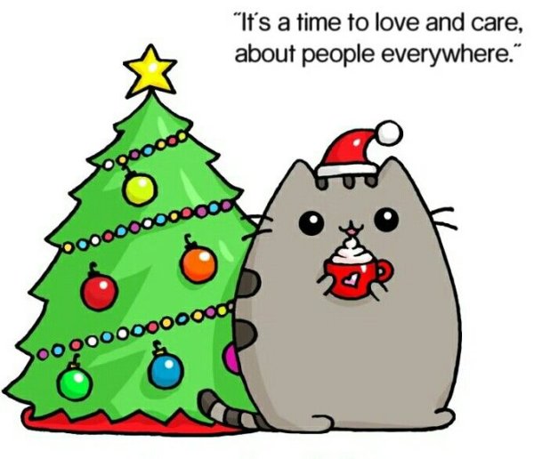 Новогодние котики рисуночки легкие