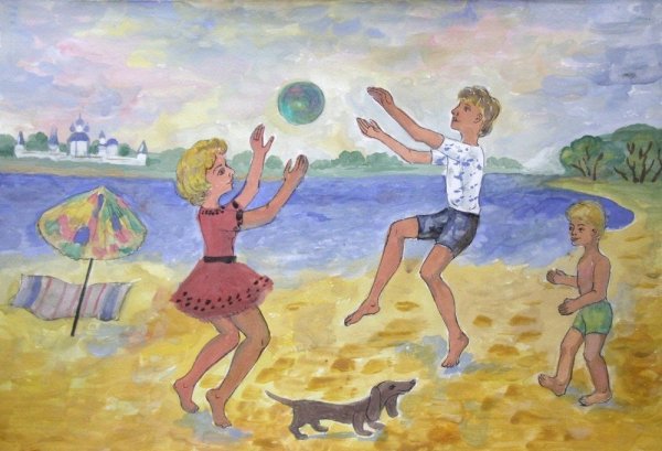 Рисунок на тему летние каникулы