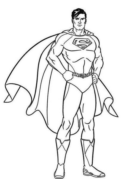 Супермен раскраска