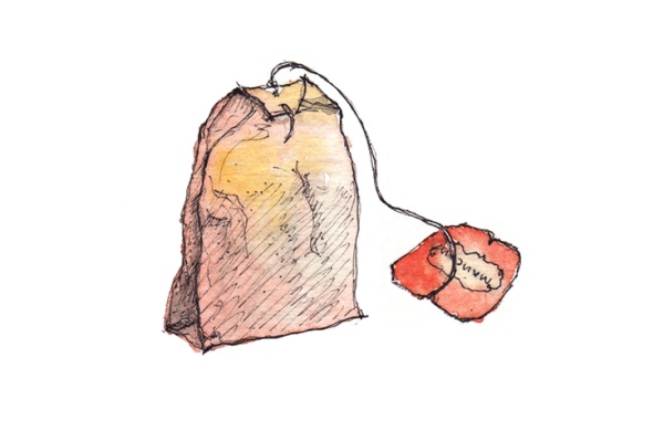 Пакетик чая акварель