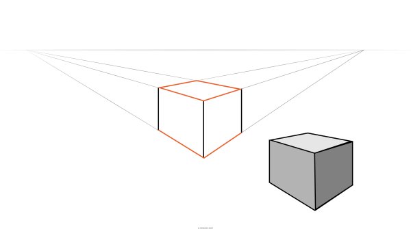 Рисование Куба в перспективе