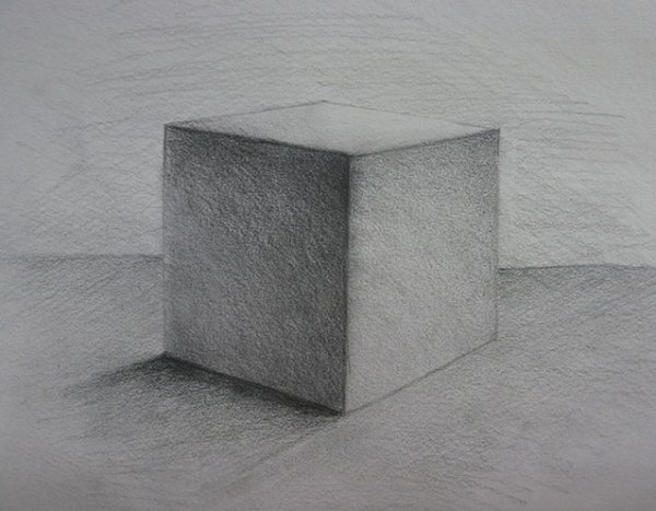 Академическое штрихование Куба