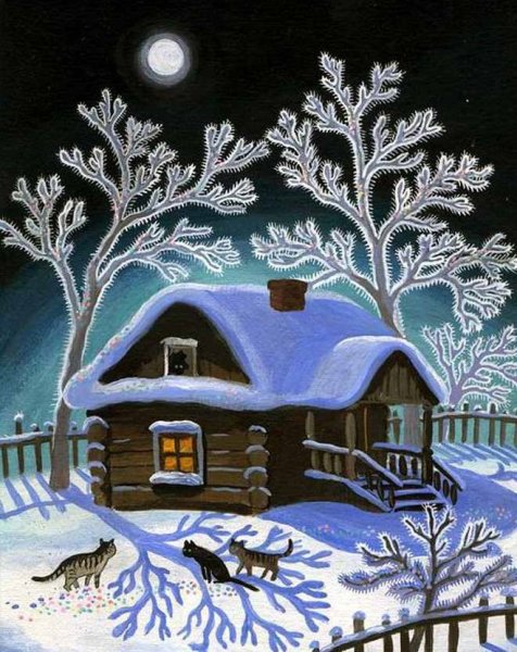 Зимний пейзаж для детей