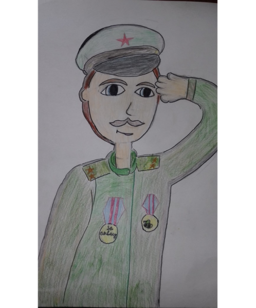 Портрет дедушки детский рисунок