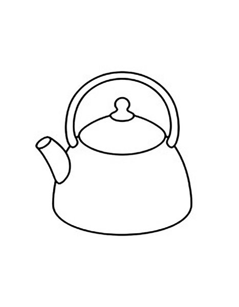 Чайник для раскрашивания для детей