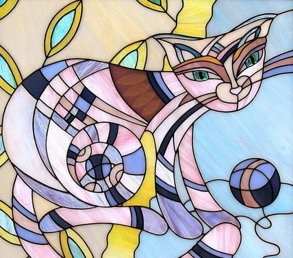 Витраж в морском стиле