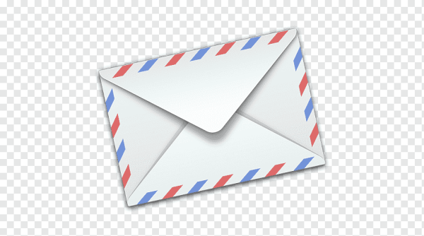 Конверт на прозрачном фоне