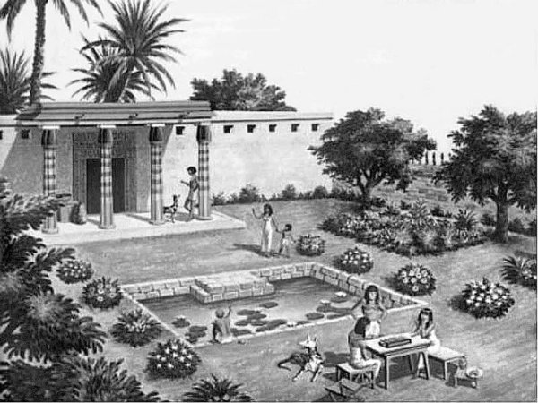 Дом вельможи в древнем Египте рисунок