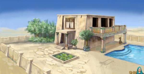 Дом богатого египтянина в древнем Египте